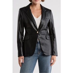 AREA STARS Ana Faux
Leather Blazer